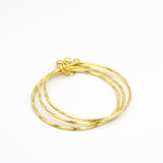 Load image into Gallery viewer, Molly Triple Bangle Fashion Bracelet with bells pendant