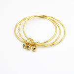 Load image into Gallery viewer, Molly Triple Bangle Fashion Bracelet with bells pendant