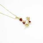 Load image into Gallery viewer, Molly Red Gem Fashion Jewelry Set with a crown at the top of the gem