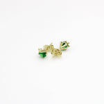Load image into Gallery viewer, Molly Emerald Green Gem Jewelry Earrings with Crown Style