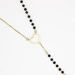 Load image into Gallery viewer, Molly Half Chain Black Crystal Beads Fashion Necklace