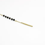 Load image into Gallery viewer, Molly Half Chain Black Crystal Beads Fashion Necklace