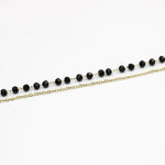 Load image into Gallery viewer, Molly Half Chain Black Crystal Beads Fashion Necklace