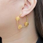Load image into Gallery viewer, Unique Molly Triple Ball Hoop Fashion Earrings for women