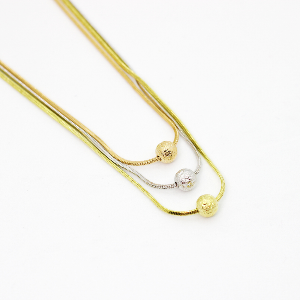 Unique Molly Triple Ball Pure Chain Fashion Necklace for women