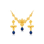 Load image into Gallery viewer, Unique Molly Sapphire Necklace and Earrings Fashion Jewelry Set for women