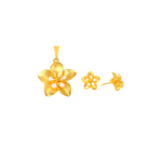Load image into Gallery viewer, Molly Flower Necklace + Earrings Fashion Jewelry Set