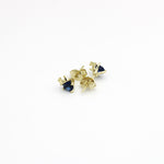 Load image into Gallery viewer, Molly Blue Gem Fashion Earrings with crown at the top
