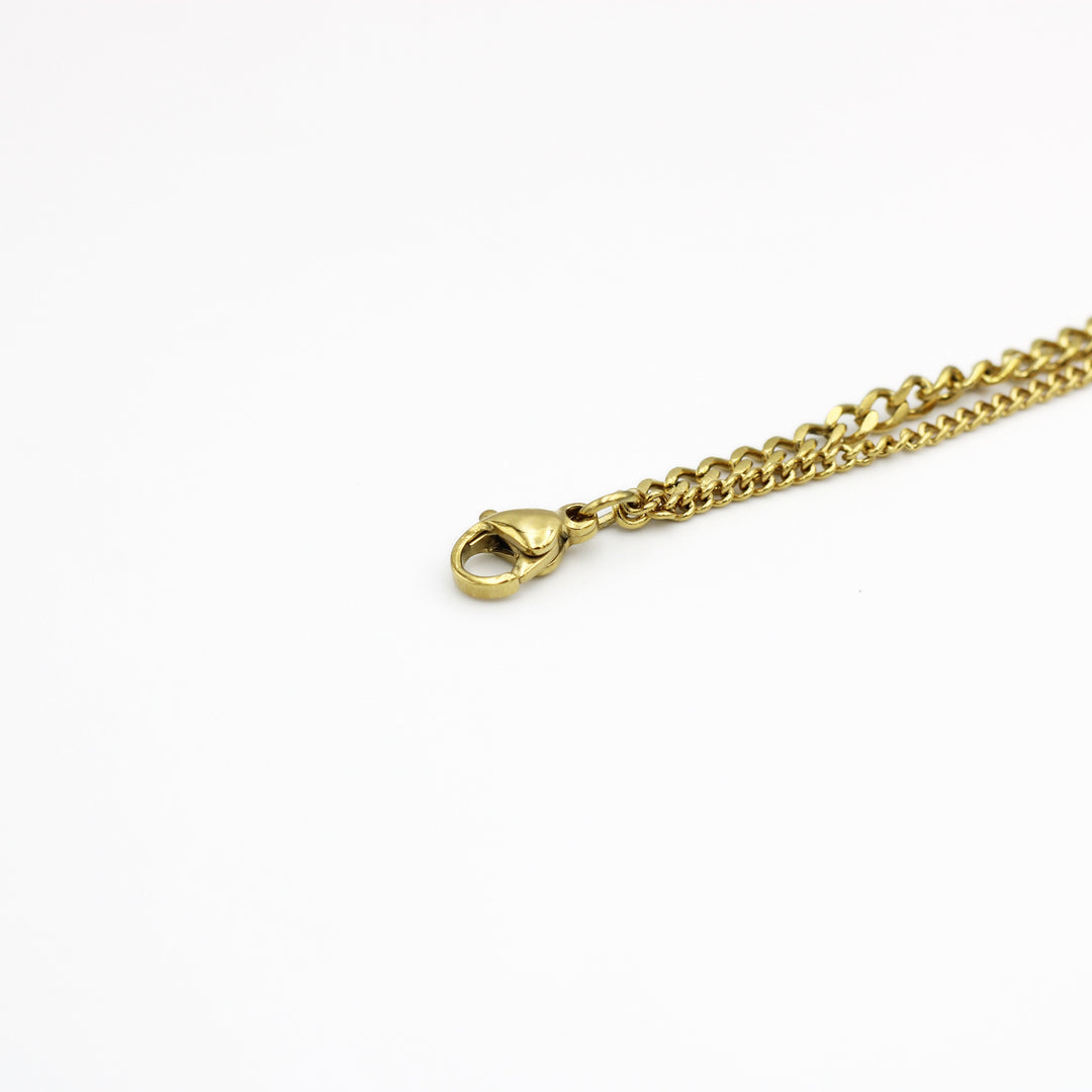 Molly Double Layer Chain with Double B Pendant Fashion Necklace