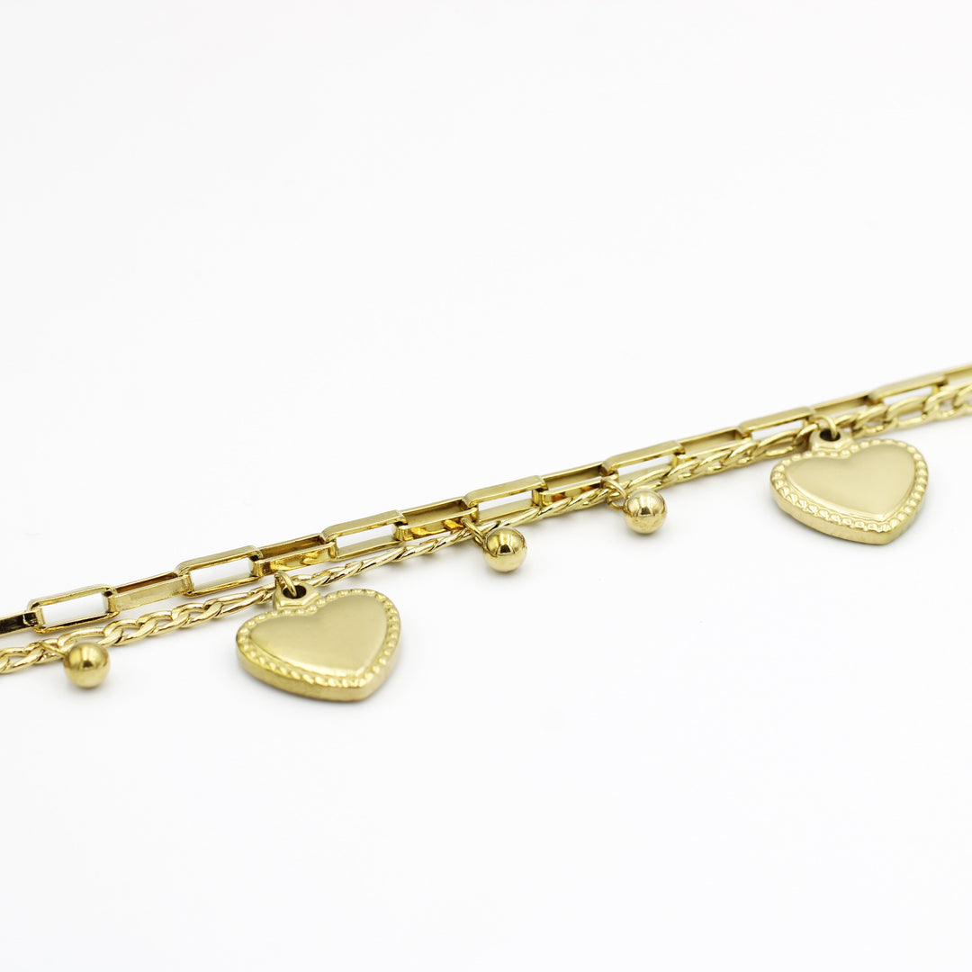 Molly Layered Heart Fashion Bracelet - Molly Jewelries Your everyday jewelry