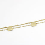 Load image into Gallery viewer, Molly Triple Flat Square Fashion Bracelet
