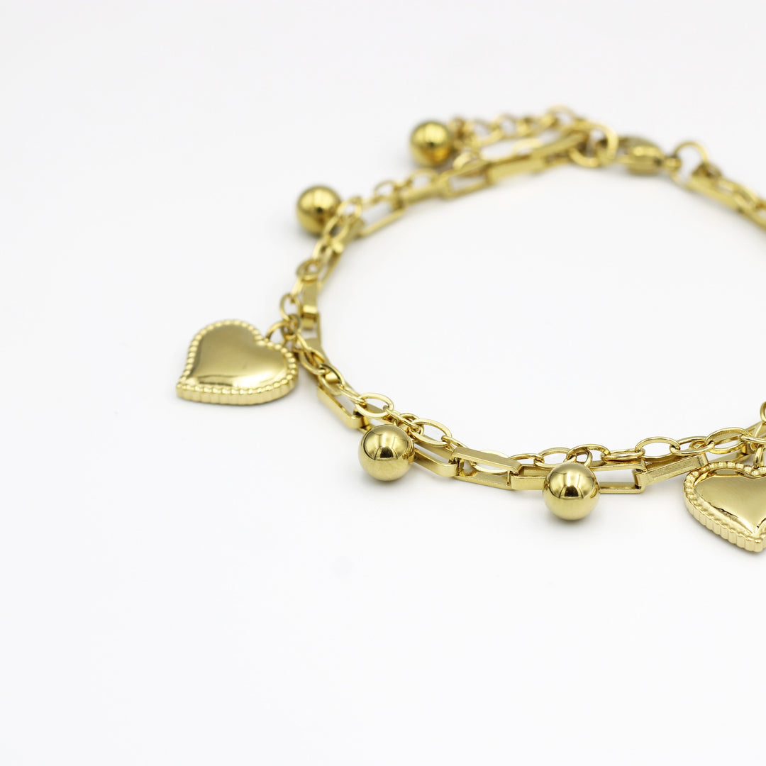 Molly Double Heart Fashion Bracelet