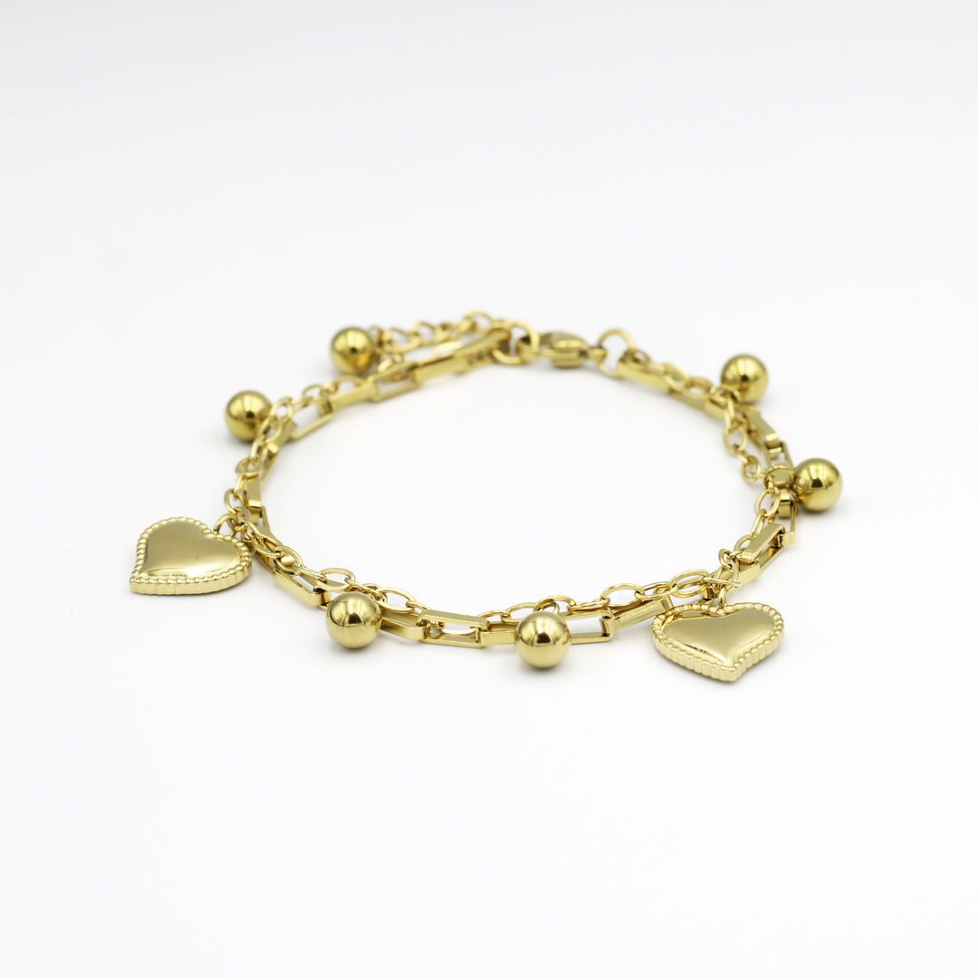 Molly Double Heart Fashion Bracelet