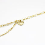 Load image into Gallery viewer, Molly Half-Layered Fashion Bracelet with heart pendant
