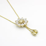 Load image into Gallery viewer, Molly Crystal Attached Floral Pendant Fashion Necklace
