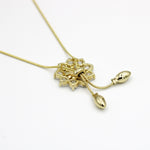 Load image into Gallery viewer, Molly Crystal Attached Floral Pendant Fashion Necklace
