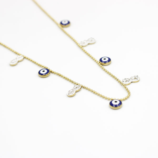 Molly Symbolic Evil Eye Fashion Necklace