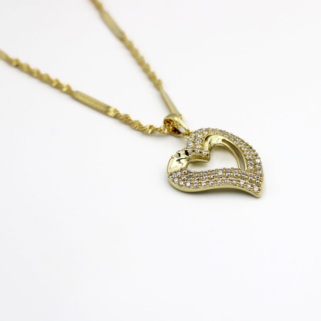 Molly Heart Crystal Fashion Necklace