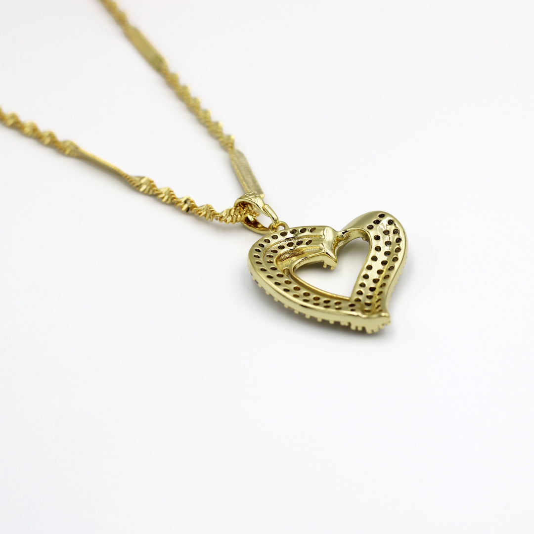 Molly Heart Crystal Fashion Necklace