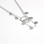 Load image into Gallery viewer, Molly Double Layered Small Disc Silver Color Fashion Necklace
