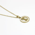 Load image into Gallery viewer, Molly Round Infinity Fashion Necklace with circle shape pendant
