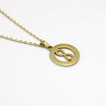 Load image into Gallery viewer, Molly Round Infinity Fashion Necklace with circle shape pendant
