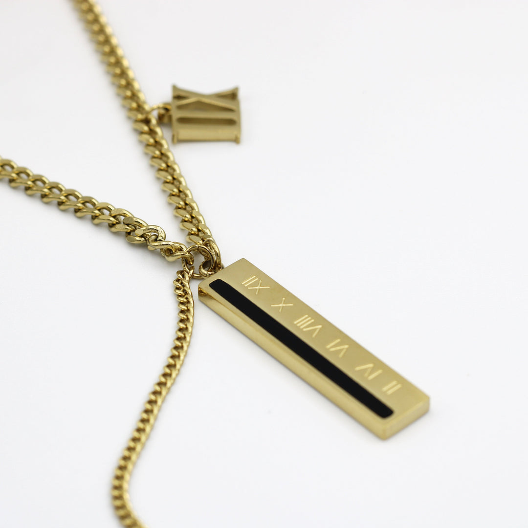 Molly Roman Numerical Pendant Fashion Necklace