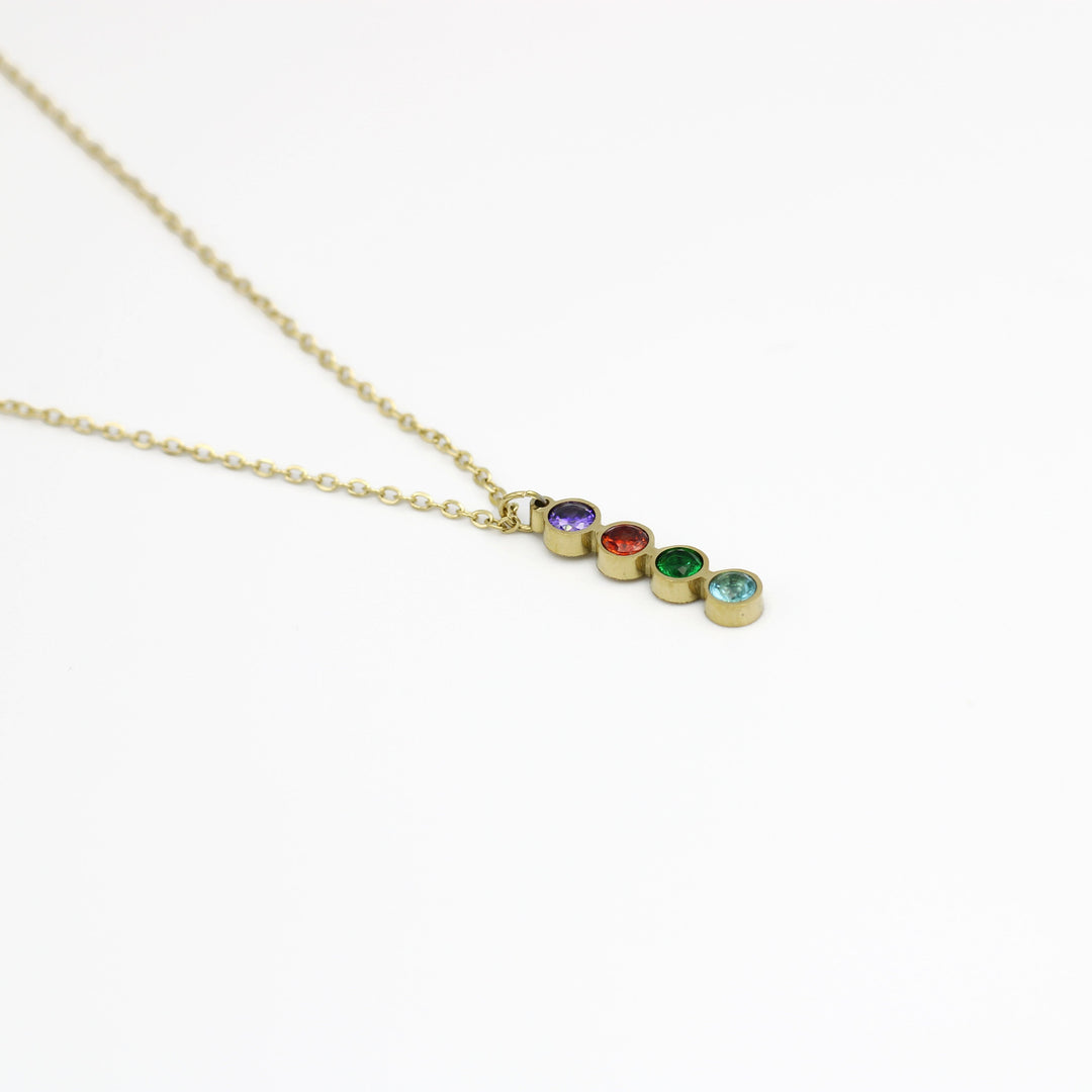 Molly Multi Color Round Pendant Fashion Necklace