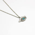 Load image into Gallery viewer, Molly Silver Eye Pendant Fashion Necklace with embedded small crystals
