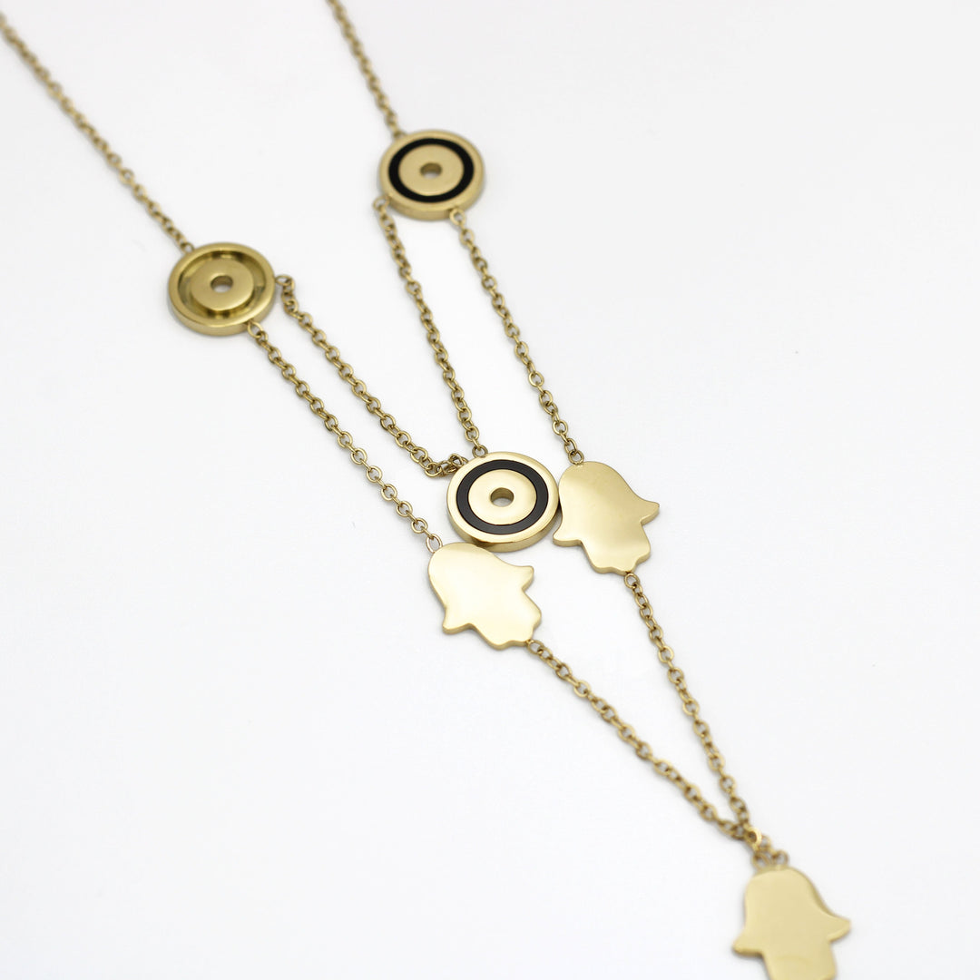 Molly Flat Circle Beads Fashion Necklace