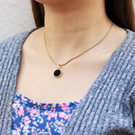 Load image into Gallery viewer, Unique Black Detachable Circle Pendant Fashion Necklace for women
