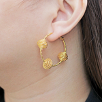 Load image into Gallery viewer, Unique Molly Triple Ball Hoop Fashion Earrings for women
