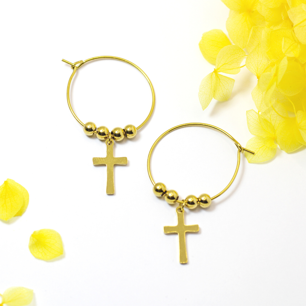 Molly Cross Hoop Fashion Earring