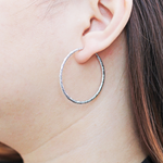 Load image into Gallery viewer, Unique Molly Silver Big Hoop Fashion Earrings for women
