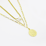 Load image into Gallery viewer, Unique Molly Triple Layered Dos Coin Fashion Necklace for women
