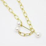 Load image into Gallery viewer, Unique Molly Big Chain with Pearl Fashion Necklace for women
