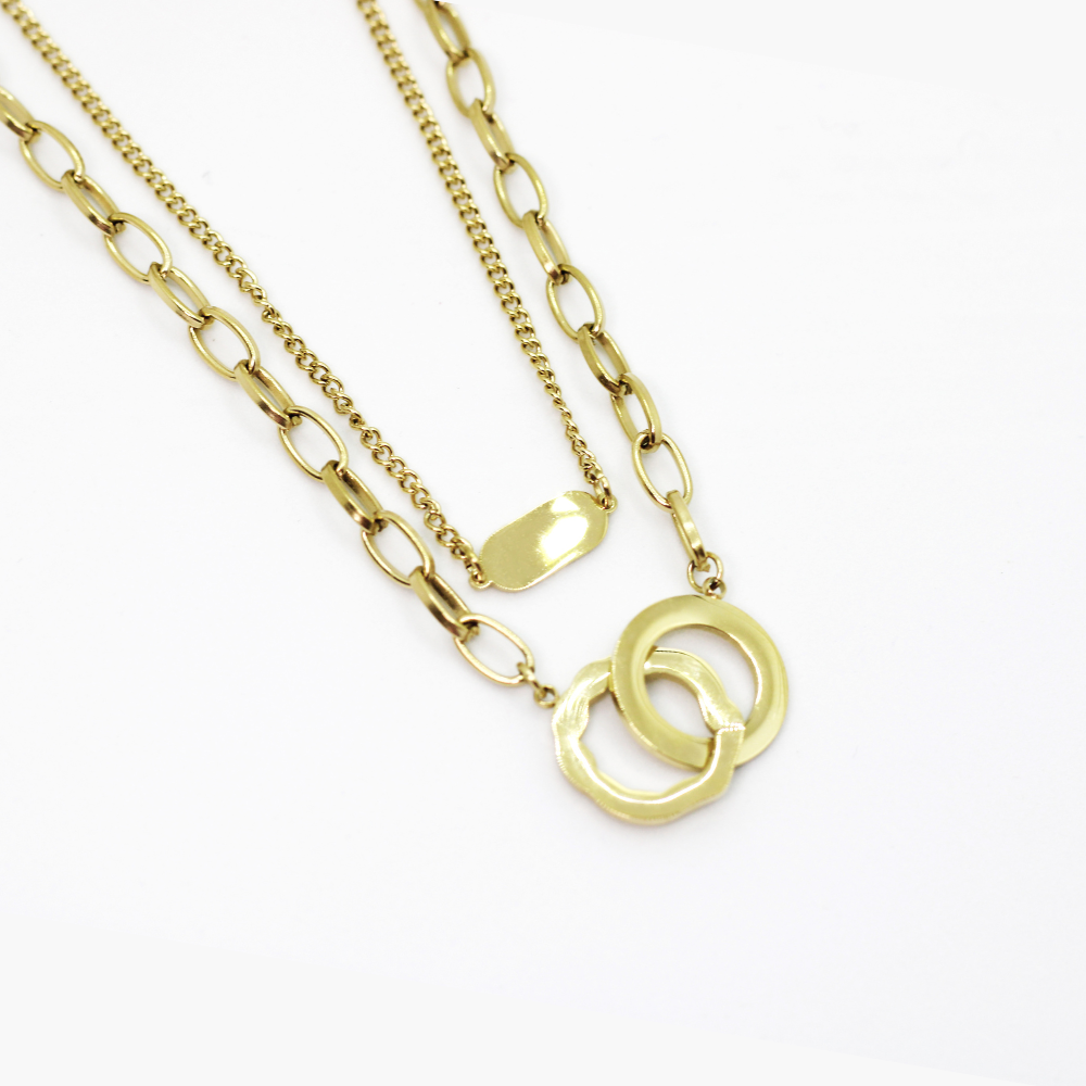 Unique Molly Double Layered Combo Circle Fashion Necklace for women