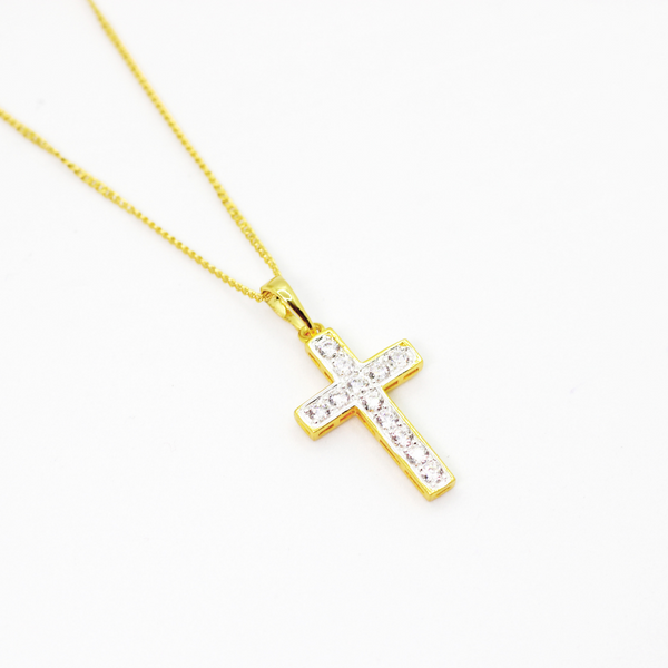 Unique Molly Cross Engraved Crystal Fashion Necklace for women