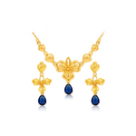 Load image into Gallery viewer, Unique Molly Sapphire Necklace and Earrings Fashion Jewelry Set for women
